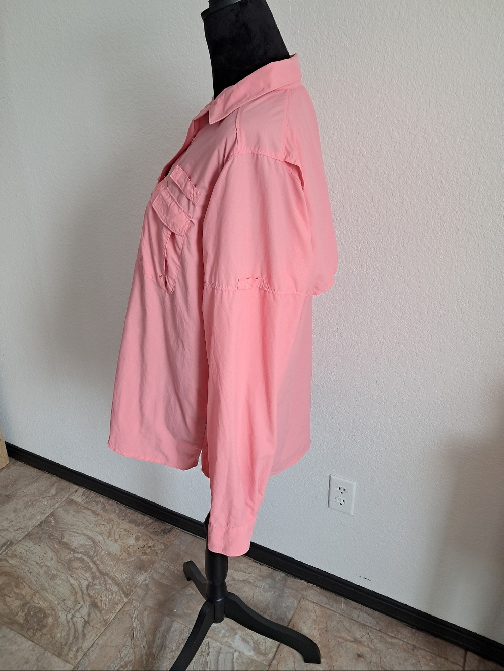 Wrangler Fishing Shirt Women’s XL Pink Snap Buttons Lightweight Outdoor Sport - Picture 4 of 14